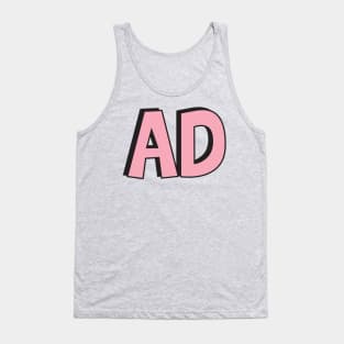 Film Crew On Set - AD - Pink Text - Front Tank Top